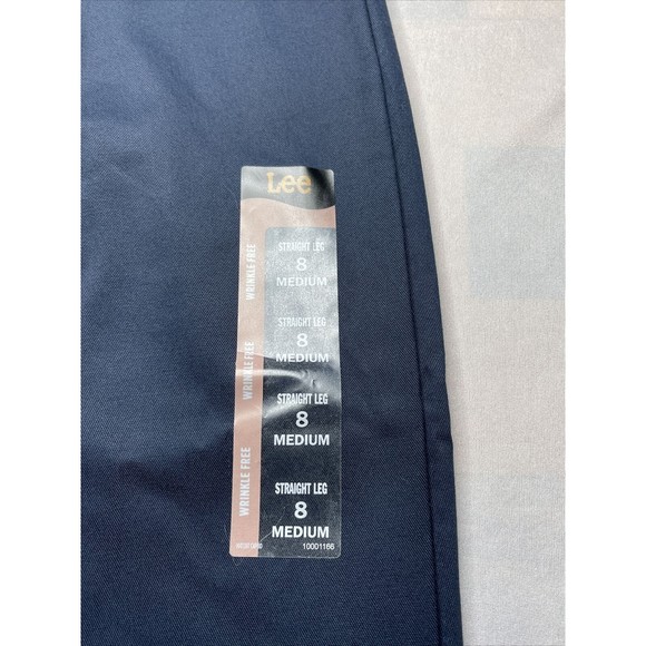 Lee Womens Wrinkle Free Relaxed Fit Straight Leg Pant Imperial Blue Size 8 - Picture 2 of 5